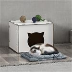 [en.casa] Kattenhuis Elba 30x40x35 cm wit