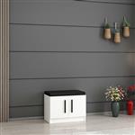 [en.casa] Schoenenrek Fjends 42x60x37 cm wit en zwart