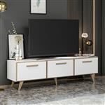 [en.casa] TV meubel Brønderslev 160x37x45 cm wit