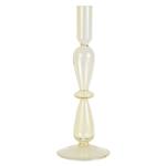 Candle Holder - Tinted Yellow Glass