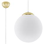 Plafondlamp UGO 30 goud/wit glas - 1x E27 30x30x120cm - IP20 230V AC