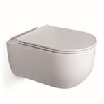 Wandcloset AquaSplash Turbo Rimless 53x34cm Mat Wit (met Softclose Zitting)