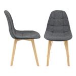 Eetkamerstoel Kopparberg 86x53x47 cm set van 2 donkergrijs