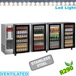 TAVX/4G-R2 - FLESSENKOELER RVS 4 GLAZEN DEUREN, 783 LITER