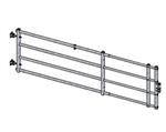 Uitschuifbaar 4 buis afscheidingshek, lengte 400-600 cm