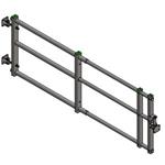 Uitschuifbaar 3 buis afscheidingshek, lengte 400-600 cm