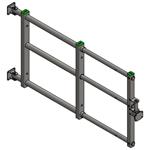 Kort uitschuifhek 3 buis, lengte 95-135 cm