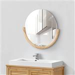 [en.casa] Spiegel Atri hangend 61x64 cm houtkleurig