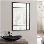[en.casa] Spiegel Colobraro hangend 90x60 cm zwart mat