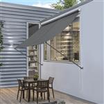 Luifel markies uitvalscherm grijs 150x120 cm