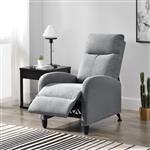 Verstelbare relaxfauteuil 102x60x92 cm stof lichtgrijs