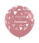Ballonnen Gefeliciteerd Met Je Communie Triangles Rosewood 61cm 3st