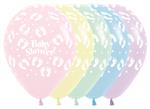 Ballonnen Baby Shower Footprints Pastel Matte Mix 30cm 25st