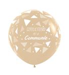 Ballonnen Gefeliciteerd Met Je Communie Triangles White Sand 61cm 3st