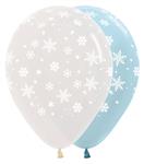 Ballonnen Snowflake Mix 30cm 25st