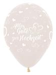 Ballonnen Alles Gute zur Hochzeit Hearts Crystal Clear 30cm 25st