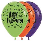 Ballonnen Happy Halloween Color Mix 30cm 25st