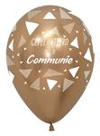Ballonnen Gefeliciteerd Met Je Communie Triangles Reflex Gold 30cm 25st