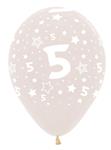 Ballonnen Number 5 Crystal Clear 30cm 25st