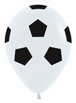 Ballonnen Soccer Ball White 30cm 25st