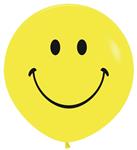 Ballonnen Smile Face Yellow 91cm 2st