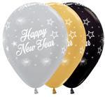 Ballonnen Happy New Year Elegant Mix 30cm 25st