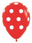 Ballonnen Polka Dots Red 30cm 25st