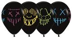 Ballonnen Masks Neon Ink Black 30cm 25st