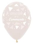 Ballonnen Gefeliciteerd Met Je Communie Triangles Crystal Clear 30cm 25st