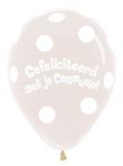 Ballonnen Communie Polka Dots Clear 30cm 25st