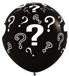Ballonnen Question Marks Black 91cm 2st