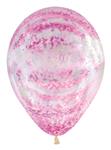 Ballonnen Graffiti Pink Crystal Clear 30cm 25st