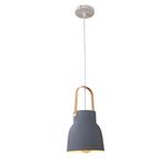 Hanglamp Modern Grijs Aluminium met Hout - Valott Suvi