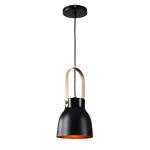 Hanglamp Modern Zwart Aluminium met Hout - Valott Maija
