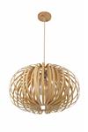 Hanglamp Hout Rond Houtkleur 53 cm - Madera Sabina