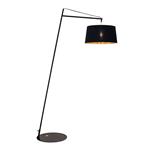 Staande lamp Modern Zwart met Kap H160 cm - Scaldare Vivaro