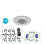 Led inbouwspots Monno, set van 10 stuks
