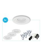 LED inbouwspot Meran wit, set van 3