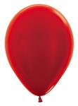 Ballonnen Metallic Red 30cm 12st