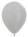 Ballonnen Pearl Silver 30cm 12st