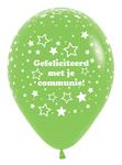 Ballonnen Communie Stars Lime Green 30cm 25st