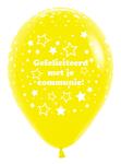 Ballonnen Communie Stars Yellow 30cm 25st