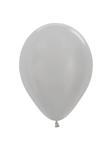 Ballonnen Pearl Silver 23cm 50st