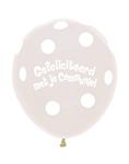 Ballonnen Communie Polka Dots Clear 45cm 25st