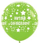 Ballonnen Hartelijk Gefeliciteerd Lime Green 91cm 2st