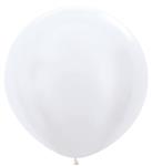 Ballonnen Pearl White 91cm 2st