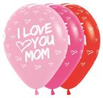 Ballonnen I Love You Mom Mix 30cm 25st