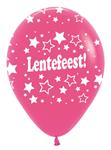 Ballonnen Lentefeest Stars Fuchsia 30cm 25st