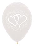 Ballonnen Entwinted Hearts Crystal Clear 30cm 25st