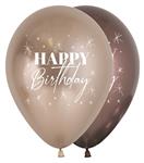 Ballonnen Happy Birthday Twinkle Reflex Mix 30cm 25st